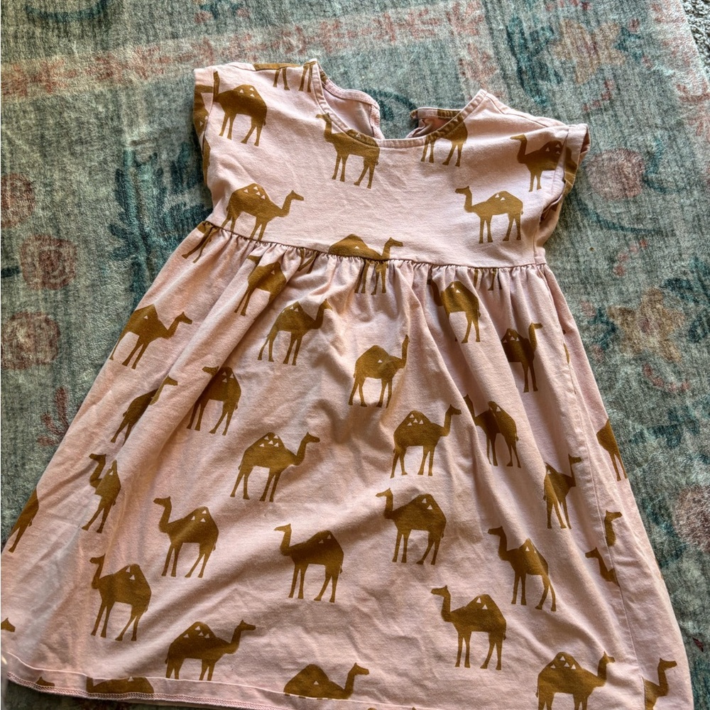 Camel Print Kids Dress